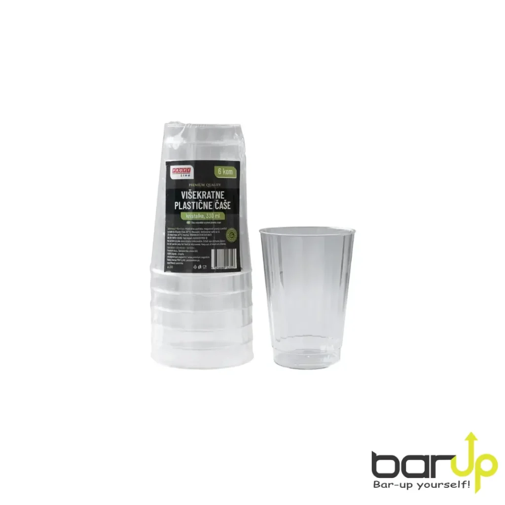 PS plastična čaša kristalka – prozirna čaša za koktele i ugostiteljstvo